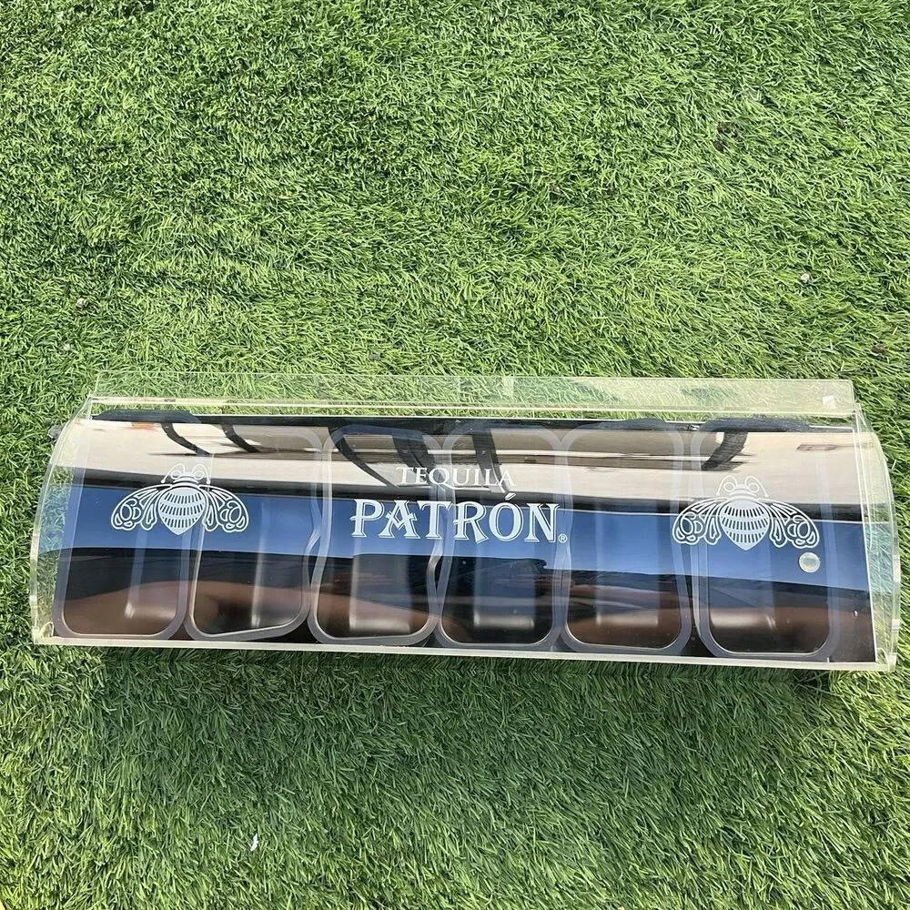 Patron Tequila 18” Stainless Steel Bar Garnish Tray 6 Compartment Caddy
